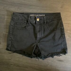 Size 6 American eagle black denim shorts